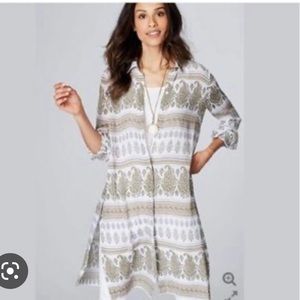 J. JILL SAND DUNE PAISLEY CRINKLE TUNIC